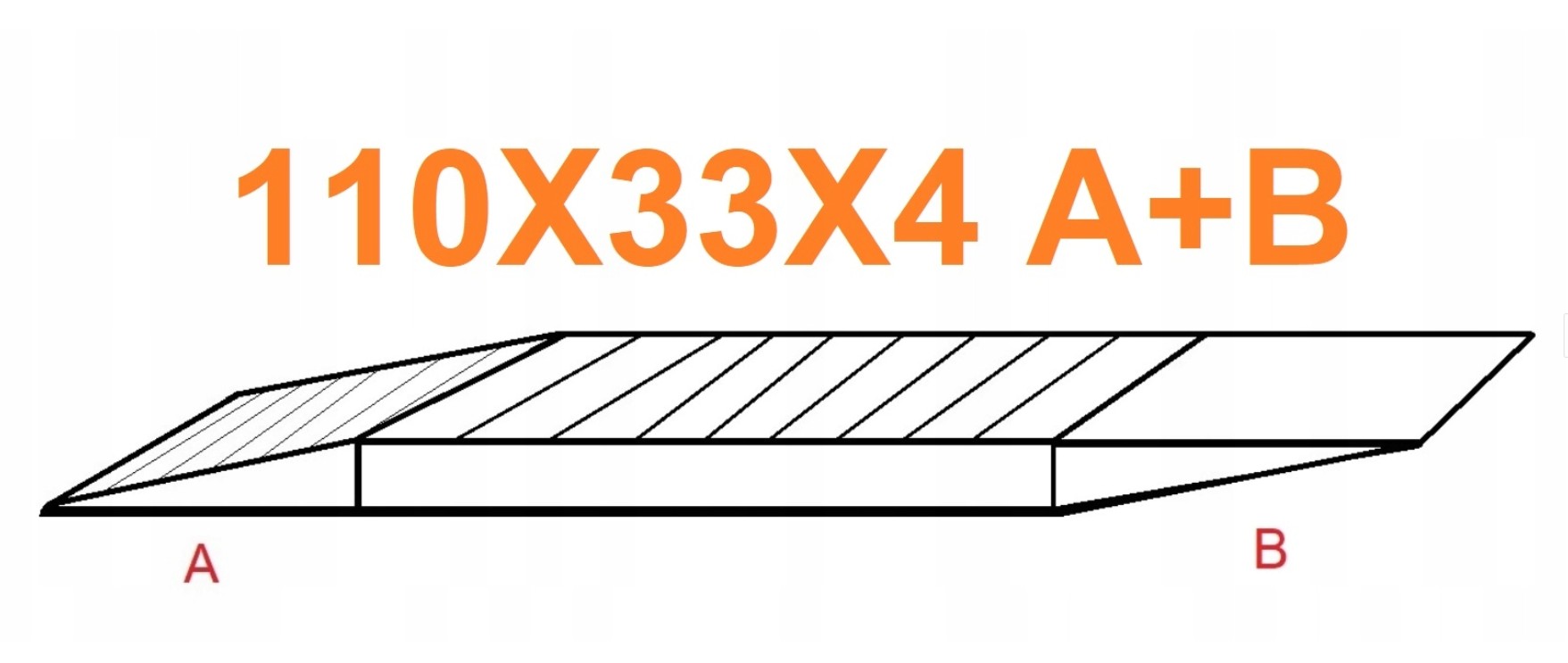 2 X Trap Przejazd Podjazd Przedłużka Aluminiowa Rampa Dokładka Najazdu do Lawety / Autolawety 110cm x 33cm 2200Kg Typ A+B - obrazek 6